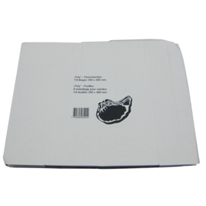 Fleischwickler Poly rosa light, 1/8 Bogen, 240 x 350 mm, Pack zu 1000 Stück Fleischwickler Poly rosa light, 1/8 Bogen, 240 x 350 mm, Pack zu 1000 Stück