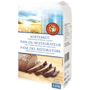 Wirtebrot, Fertigmischung mit Hefe, 4 x 2,5 kg