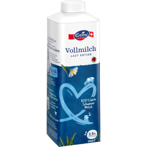 Emmi Vollmilch IP-SUISSE 3,5%, pasteurisiert, 8 x 1 l Emmi Vollmilch IP-SUISSE 3,5%, pasteurisiert, 8 x 1 l