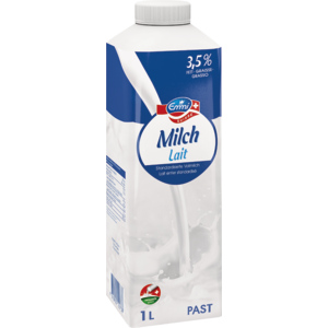 Emmi Vollmilch IP-SUISSE 3,5%, pasteurisiert, 1 l Emmi Vollmilch IP-SUISSE 3,5%, pasteurisiert, 1 l