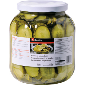 Quality Gurken Längsschnitt, 6 x 1,6 kg