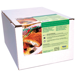 Fredag Soja- und Weizen-Cordon mit Schnittlauchfüllung, tiefgekühlt, 20 x 130 g, 2 x 1,3 kg