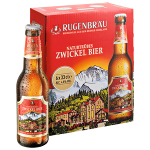 Rugenbräu Zwickel Longneck braun, Pack zu 6 Flaschen x 33 cl