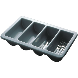 APS Besteckbehälter GN 1/1 4 Mulden grau