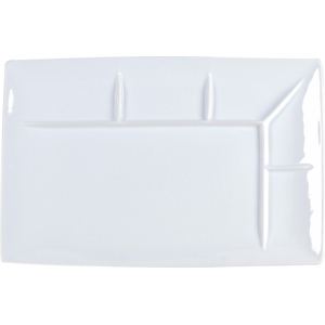 Fleischfondue Teller weiss 35 x 23 x 2,6 cm Fleischfondue Teller weiss 35 x 23 x 2,6 cm