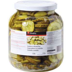 Quality Gurken in Rondellen, 6 x 1,6 kg