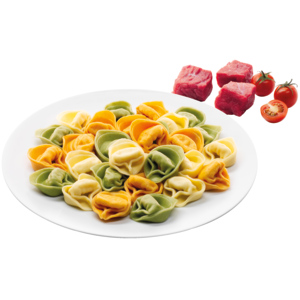 Hilcona Tortelloni Tricolore Fleisch, tiefgekühlt, 2 x 2 kg Hilcona Tortelloni Tricolore Fleisch, tiefgekühlt, 2 x 2 kg
