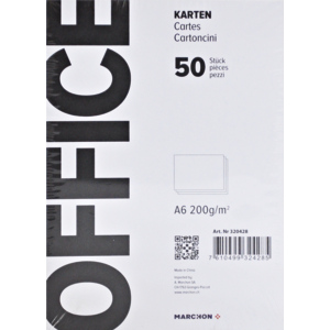 Office Karten A6 200 g Pack zu 4 Stück x 50 Blatt Office Karten A6 200 g Pack zu 4 Stück x 50 Blatt
