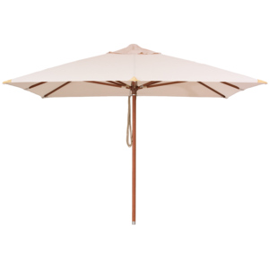 Doppler Sonnenschirm Monte Carlo Luxus, natur, 300 x 300 cm, Gestell aus Holz, FSC, LSF 50+