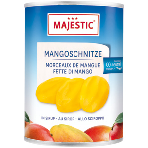 Majestic Mango-Schnitze, 6 x 425 g Majestic Mango-Schnitze, 6 x 425 g