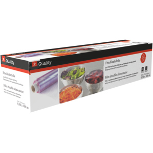 Quality Frischhaltefolie, Dispenser, PVC, 30 cm x 300 m, 7 µm Quality Frischhaltefolie, Dispenser, PVC, 30 cm x 300 m, 7 µm