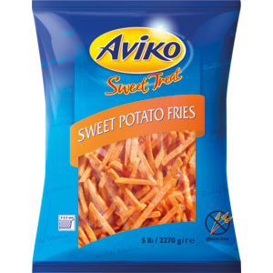 Aviko Sweet Potatoes Fries, 9,5 mm, TK, 5 x 2,27 kg Aviko Sweet Potatoes Fries, 9,5 mm, TK, 5 x 2,27 kg
