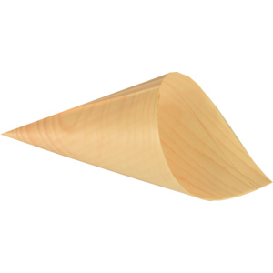 Papstar Pure Fingerfood Spitztüte Holz 12,5 x 24 cm Pack zu 50 Stück