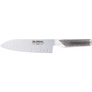Yoshikin Global Santokumesser mit Kullenschliff, Inoxgriff, 19 cm