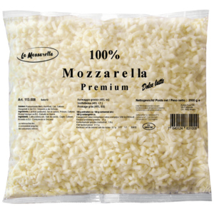Mozzarella Premium Dolce latte 45%, gerieben, 2 kg Mozzarella Premium Dolce latte 45%, gerieben, 2 kg