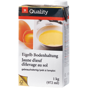 Quality Eigelb flüssig Import, Bodenhaltung, pasteurisiert, 1 kg Quality Eigelb flüssig Import, Bodenhaltung, pasteurisiert, 1 kg