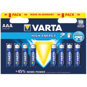 Varta Batterie High Energy AAA, 1,5 V, Blister zu 8 Stück