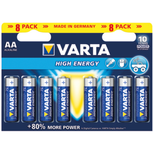 Varta Batterie High Energy AA, 1,5 V, Blister zu 8 Stück Varta Batterie High Energy AA, 1,5 V, Blister zu 8 Stück