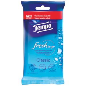 Tempo fresh to go Classic, Feuchttücher, 10 St