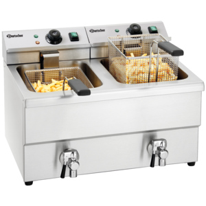 Bartscher Fritteuse Imbiss mit Ablasshahn 2 x 8 l