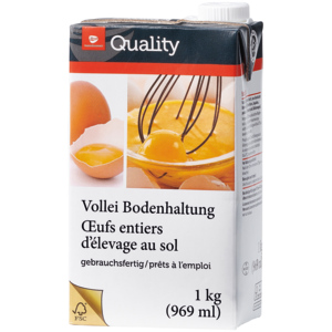 Quality Vollei flüssig Import, Bodenhaltung, pasteurisiert, 12 x 1 kg Quality Vollei flüssig Import, Bodenhaltung, pasteurisiert, 12 x 1 kg
