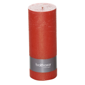 Raureif Kerze, 70 x 180 mm, 85 h, rot