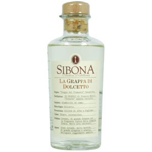 Sibona Grappa di Dolcetto 40%, 50 cl Sibona Grappa di Dolcetto 40%, 50 cl