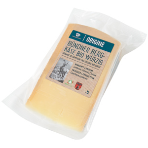 Origine Bündner Bio Bergkäse, würzig, 200 g