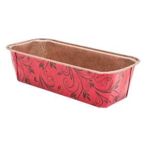 Einwegbackform 23 x 10,5 cm rot, Pack zu 10 Stück