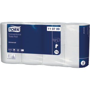Tork Toilettenpapier, Recycling, T4, 2-lagig, 250 Blatt, 8 x 8 Rollen Tork Toilettenpapier, Recycling, T4, 2-lagig, 250 Blatt, 8 x 8 Rollen