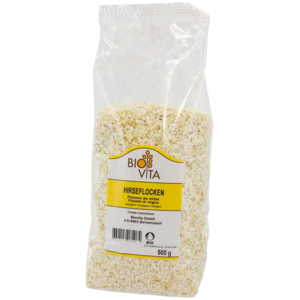 Biovita Bio Knospe Hirseflocken, 500 g Biovita Bio Knospe Hirseflocken, 500 g