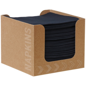 Bio Dunisoft Servietten Box, schwarz, 20 x 20 cm, 50 St Bio Dunisoft Servietten Box, schwarz, 20 x 20 cm, 50 St
