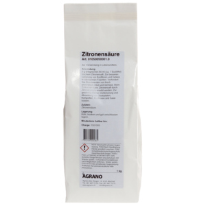 Agrano Zitronensäure anhydrat, 1 kg Agrano Zitronensäure anhydrat, 1 kg
