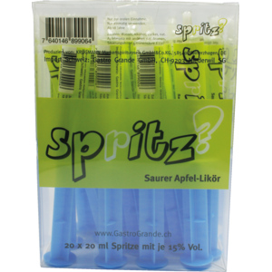 Sp(r)itz Saurer Apfel 18% Vol., Pack zu 20 Portionen x 2 cl Sp(r)itz Saurer Apfel 18% Vol., Pack zu 20 Portionen x 2 cl