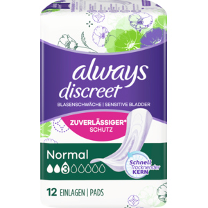 Always Discreet Inkontinenz Normal, 12 St Always Discreet Inkontinenz Normal, 12 St