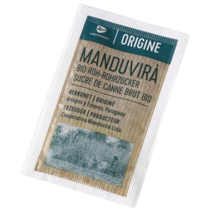 Origine Bio Knospe Manduvirà Roh-Rohrzucker, 1000 x 5 g Origine Bio Knospe Manduvirà Roh-Rohrzucker, 1000 x 5 g