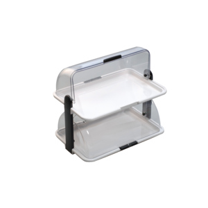 Biesse Frischhaltebehälter Rolltop Doppel 47 x 19 x 5 cm weiss Biesse Frischhaltebehälter Rolltop Doppel 47 x 19 x 5 cm weiss