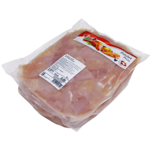 Poulet Brust Würfeli, 20 x 20 mm, 4 x ca. 2,5 kg Poulet Brust Würfeli, 20 x 20 mm, 4 x ca. 2,5 kg