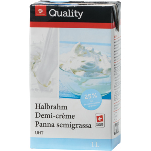 Quality Halbrahm 25% UHT, 12 x 1 l