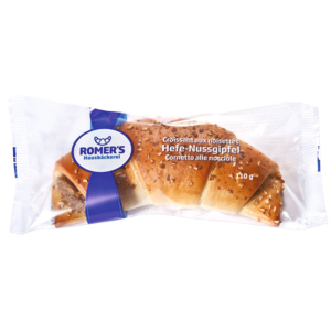 Romer's Hefe Nussgipfel, einzeln verpackt, tiefgekühlt, 40 x 110 g Romer's Hefe Nussgipfel, einzeln verpackt, tiefgekühlt, 40 x 110 g