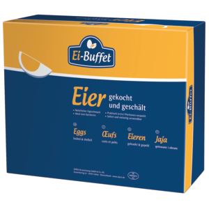 Eier Import, Bodenhaltung, gekocht geschält, 8 x 5 x 40 g