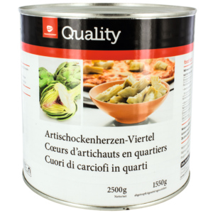 Quality Artischockenherzen geviertelt, 6 x 2,5 kg