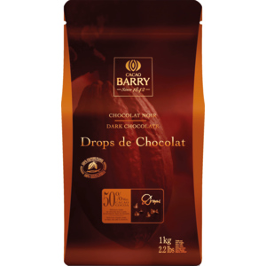 Barry Callebaut Cacao Schokoladentropfen 50% dunkel, backfähig, 1 kg