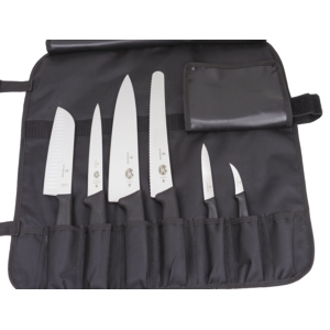 Victorinox Messermappe 6-teilig, Messer mit Kunststoffgriff schwarz