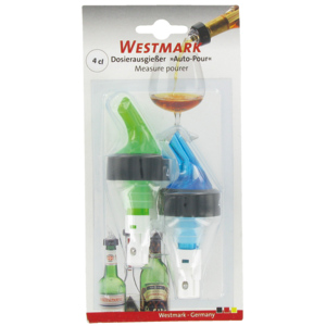 Westmark Dosierausgiesser 4 cl blau / grün Pack zu 2 Stück Westmark Dosierausgiesser 4 cl blau / grün Pack zu 2 Stück
