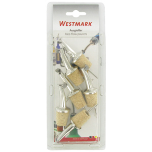 Westmark Ausgiesser Kork mit Deckel Pack zu 6 Stück