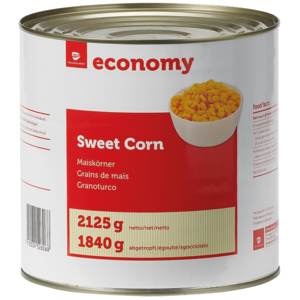 Economy Sweet Corn - Maiskörner, 6 x 2,125 kg