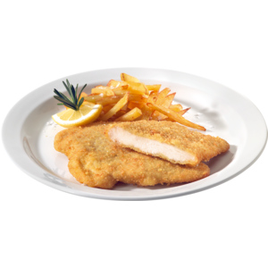 Fredag Poulet Schnitzel Premium, tiefgekühlt, Brasilien, 130 g, 2 x 2,5 kg Fredag Poulet Schnitzel Premium, tiefgekühlt, Brasilien, 130 g, 2 x 2,5 kg