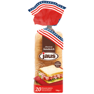 Jaus American Sandwich Toast, 7 x 750g Jaus American Sandwich Toast, 7 x 750g