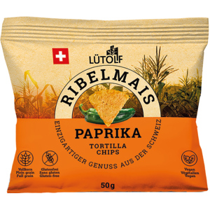Ribelmais Tortilla Chips Paprika, 18 x 50 g Ribelmais Tortilla Chips Paprika, 18 x 50 g